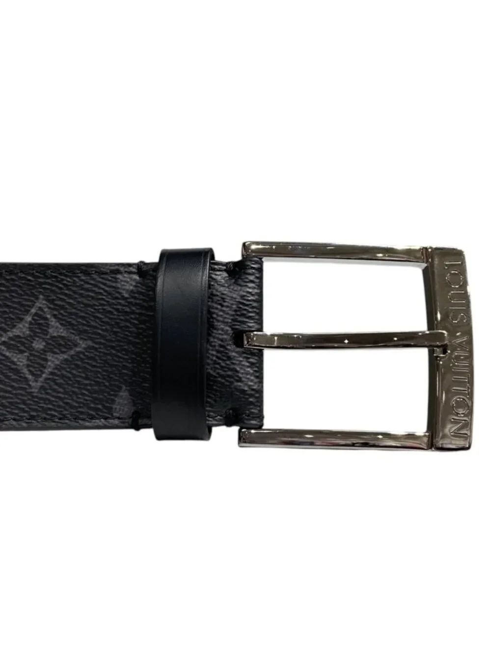 Louis Vuitton Belt Ceinture Downtown Monogram Leather Noir Black